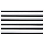 vidaXL Samolepiace tesnenia dverí s kefou 6 pcs Biela 100 cm – Obrázok 5