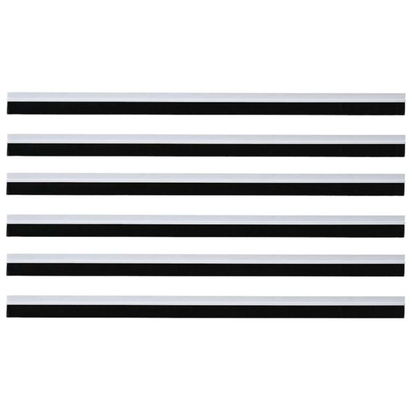 vidaXL Samolepiace tesnenia dverí s kefou 6 pcs Biela 100 cm – Obrázok 5