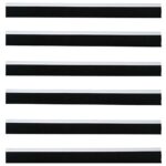 vidaXL Samolepiace tesnenia dverí s kefou 6 pcs Biela 100 cm – Obrázok 5