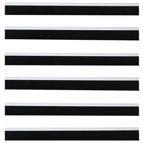 vidaXL Samolepiace tesnenia dverí s kefou 6 pcs Biela 100 cm – Obrázok 5