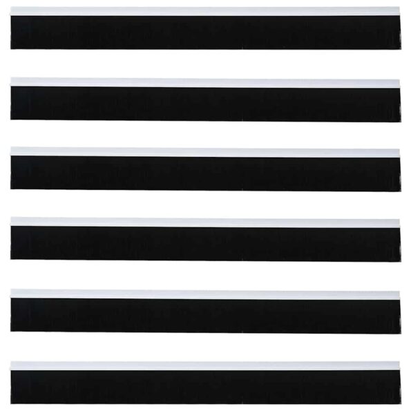 vidaXL Samolepiace tesnenia dverí s kefou 6 pcs Biela 100 cm – Obrázok 5