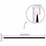 vidaXL Samolepiace tesnenia dverí s kefou 12 pcs Biela 100 cm – Obrázok 10