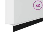 vidaXL Samolepiace tesnenia dverí s kefou 2 pcs Biela 100 cm – Obrázok 2
