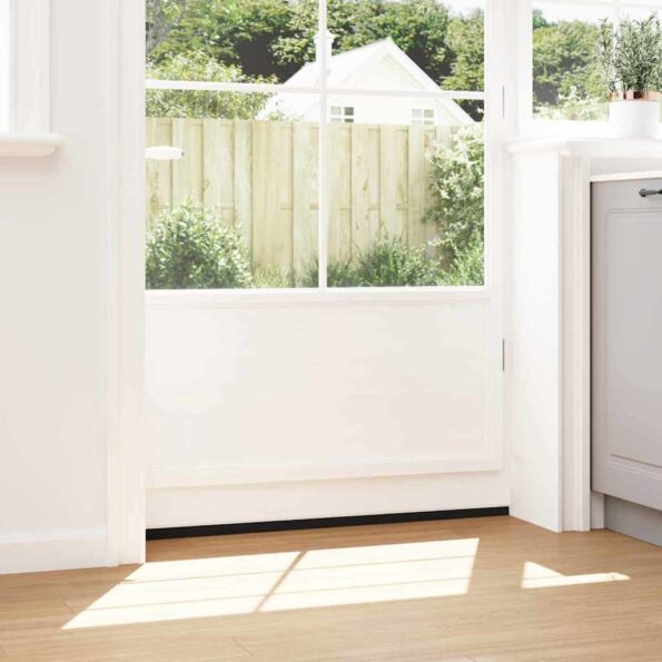 vidaXL Samolepiace tesnenia dverí s kefou 2 pcs Biela 100 cm – Obrázok 3