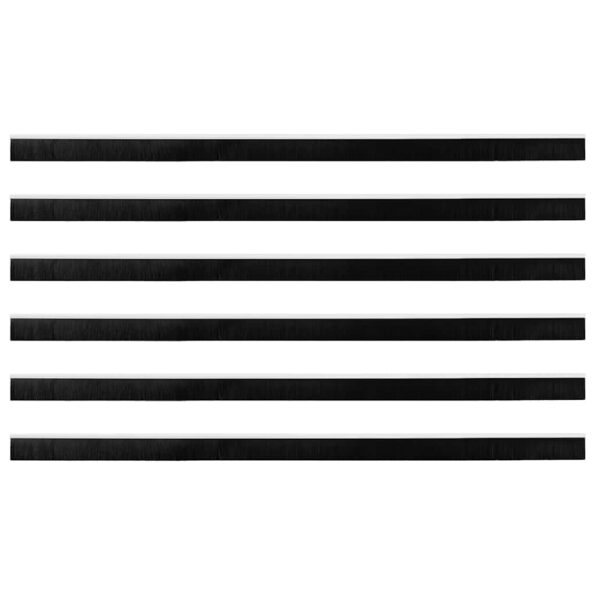 vidaXL Samolepiace tesnenia dverí s kefou 6 pcs Biela 100 cm – Obrázok 5