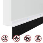 vidaXL Kefkové tesnenia na dvere s montážou na skrutky 6 pcs Biela – Obrázok 9