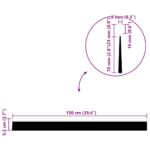 vidaXL Samolepiace tesnenia dverí s kefou 2 pcs Čierna 100 cm – Obrázok 10