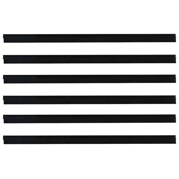 vidaXL Samolepiace tesnenia dverí s kefou 6 pcs Čierna 100 cm – Obrázok 5