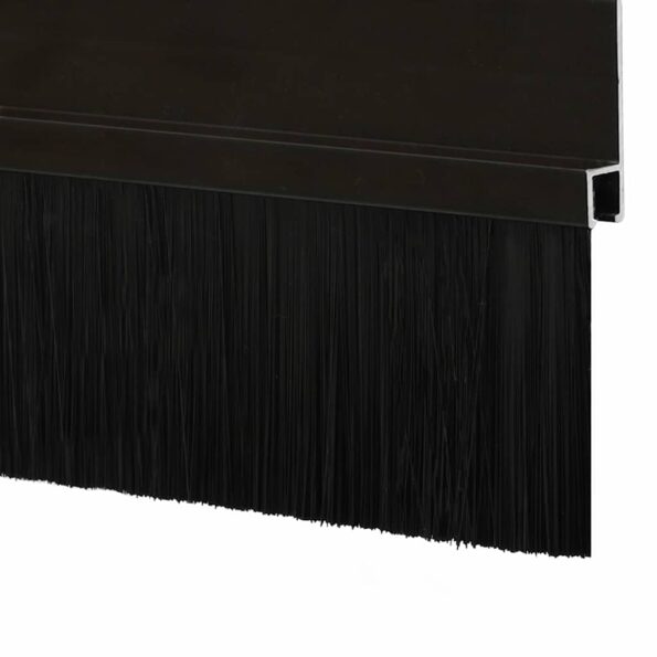 vidaXL Samolepiace tesnenia dverí s kefou 6 pcs Čierna 100 cm – Obrázok 6