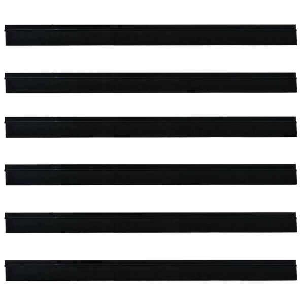 vidaXL Samolepiace tesnenia dverí s kefou 6 pcs Čierna 100 cm – Obrázok 5