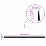 vidaXL Samolepiace tesnenia dverí s kefou 2 pcs Čierna 100 cm – Obrázok 11