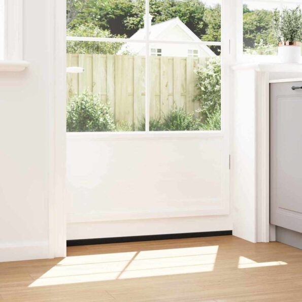 vidaXL Samolepiace tesnenia dverí s kefou 2 pcs Čierna 100 cm – Obrázok 3