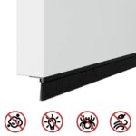 vidaXL Samolepiace tesnenia dverí s kefou 2 pcs Čierna 100 cm – Obrázok 9