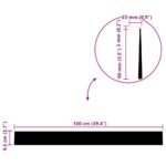 vidaXL Samolepiace tesnenia dverí s kefou 2 pcs Čierna 100 cm – Obrázok 11