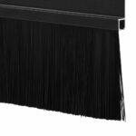 vidaXL Kefkové tesnenia na dvere s montážou na skrutky 2 pcs Čierna – Obrázok 7