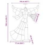 vidaXL Osvetlený uhol Teplá biela 116 x 29 x 158.5 cm Polyester – Obrázok 12