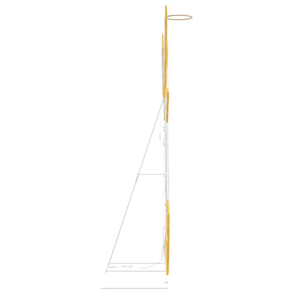 vidaXL Osvetlený uhol Teplá biela 116 x 29 x 158.5 cm Polyester – Obrázok 7