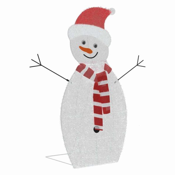 vidaXL Osvetlená rodina snehuliakov 3 pcs Teplá biela Polyester – Obrázok 6