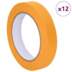 vidaXL Pásky na maliarske maskovanie 12 pcs Žltá 19mm x 50m Papier – Obrázok 2