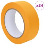 vidaXL Pásky na maliarske maskovanie 24 pcs Žltá 38mm x 50m Papier – Obrázok 2