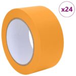 vidaXL Pásky na maliarske maskovanie 24 pcs Žltá 50 mm x 50 m Papier – Obrázok 2