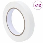 vidaXL Pásky na maliarske maskovanie 12 pcs Biela 19mm x 50m Papier – Obrázok 2