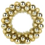 vidaXL Vianočné guľové vence 2 pcs Zlatá 33 x 33 x 7 cm Polystyrén – Obrázok 4