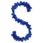 vidaXL Vianočný guľový girland Modrá 186 cm Polystyrén – Obrázok 2