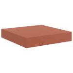 vidaXL Stenná polica 4 pcs Červená 23 x 23,5 x 4 cm Kompozitné drevo – Obrázok 2
