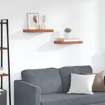 vidaXL Stenná polica 2 pcs Červená 40 x 23,5 x 4 cm Kompozitné drevo