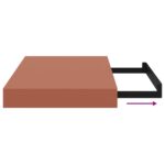 vidaXL Stenná polica 2 pcs Červená 40 x 23,5 x 4 cm Kompozitné drevo – Obrázok 13