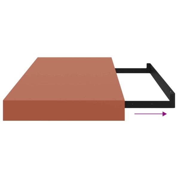 vidaXL Stenná polica 4 pcs Červená 50 x 23 x 4 cm Kompozitné drevo – Obrázok 13