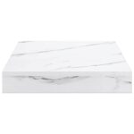 vidaXL Stenná polica Biely mramor 23 x 23,5 x 4 cm Kompozitné drevo – Obrázok 7
