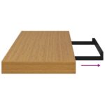 vidaXL Stenná polica 2 pcs Béžová 80 x 23,5 x 4 cm Kompozitné drevo – Obrázok 13