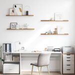 vidaXL Stenná polica 4 pcs Hnedá 100 x 9 x 3 cm Kompozitné drevo – Obrázok 4