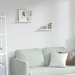 vidaXL Stenná polica 2 pcs Biely mramor 40 x 9 x 3 cm Kompozitné drevo