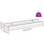 vidaXL Stenná polica 2 pcs Biely mramor 40 x 9 x 3 cm Kompozitné drevo – Obrázok 13