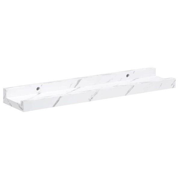 vidaXL Stenná polica 2 pcs Biely mramor 40 x 9 x 3 cm Kompozitné drevo – Obrázok 6