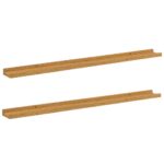 vidaXL Stenná polica 2 pcs Béžová 100 x 9 x 3 cm Kompozitné drevo – Obrázok 2