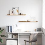 vidaXL Stenná polica 2 pcs Béžová 100 x 9 x 3 cm Kompozitné drevo – Obrázok 4