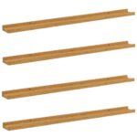 vidaXL Stenná polica 4 pcs Béžová 100 x 9 x 3 cm Kompozitné drevo – Obrázok 2