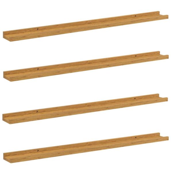 vidaXL Stenná polica 4 pcs Béžová 100 x 9 x 3 cm Kompozitné drevo – Obrázok 2