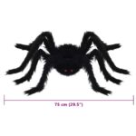 vidaXL Halloween pavúk dekorácia 6 pcs Čierna 75 cm Polyester a oceľ – Obrázok 10