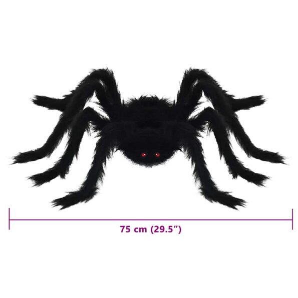 vidaXL Halloween pavúk dekorácia 6 pcs Čierna 75 cm Polyester a oceľ – Obrázok 10