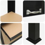 vidaXL Pracovný stôl Čierny 114 x 54 x 91 cm Spracované drevo a kov – Obrázok 9