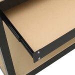 vidaXL Pracovný stôl Čierny 81 x 41 x 145 cm Spracované drevo a kov – Obrázok 10
