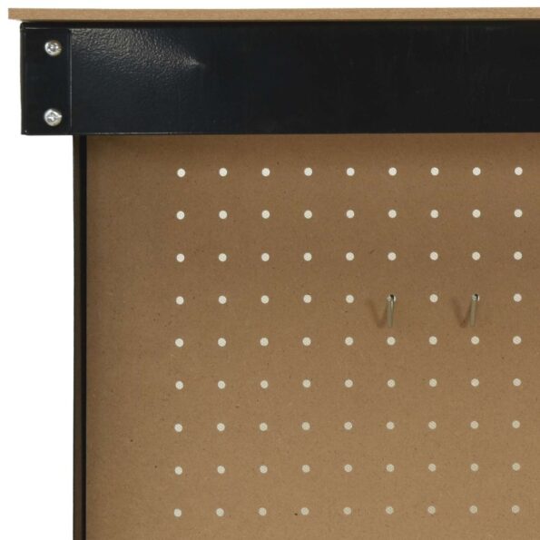 vidaXL Pracovný stôl Čierny 81 x 41 x 145 cm Spracované drevo a kov – Obrázok 11