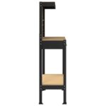 vidaXL Pracovný stôl Čierny 81 x 41 x 145 cm Spracované drevo a kov – Obrázok 7