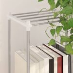 vidaXL Úložná polica s poličkou biela 43 x 27 x 90 cm Hliník – Obrázok 4