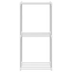 vidaXL Úložná polica s poličkou biela 43 x 27 x 90 cm Hliník – Obrázok 5